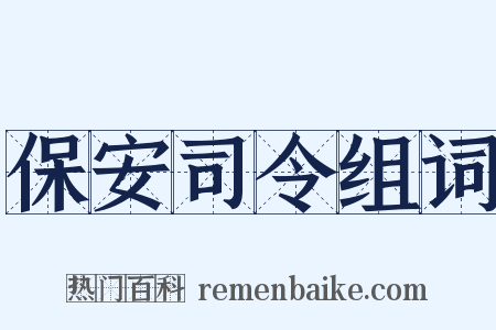 保安司令组词是什么意思的图片